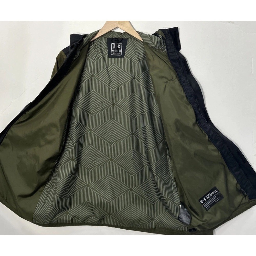 Boys Under Armour Storm 2 Infrared Wildwood‎ Jacket Wind/Rain Sz YXL 1247047 XL